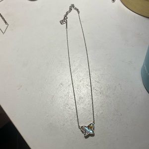 Kendra Scott Silver Butterfly Multicolor Pendant, Never Worn